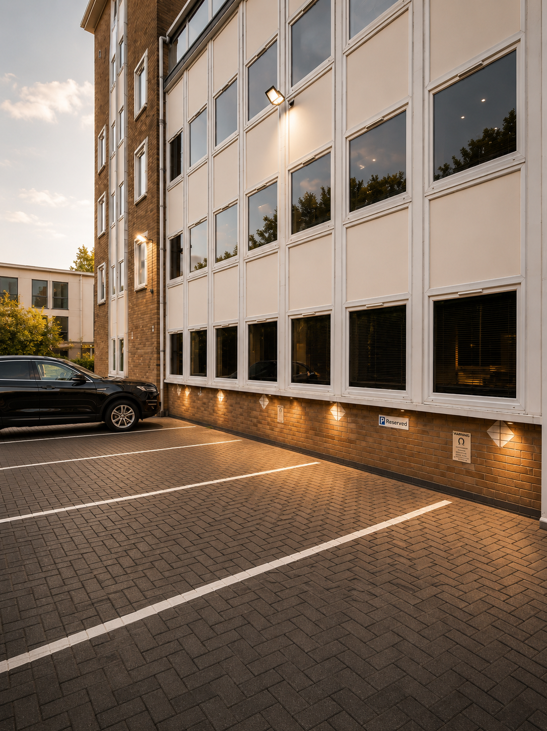 Parking beside Kingfisher House