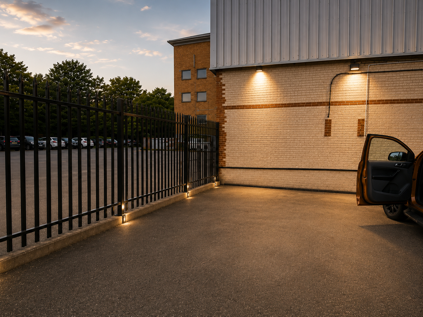 On-site parking lot at Kingfisher House